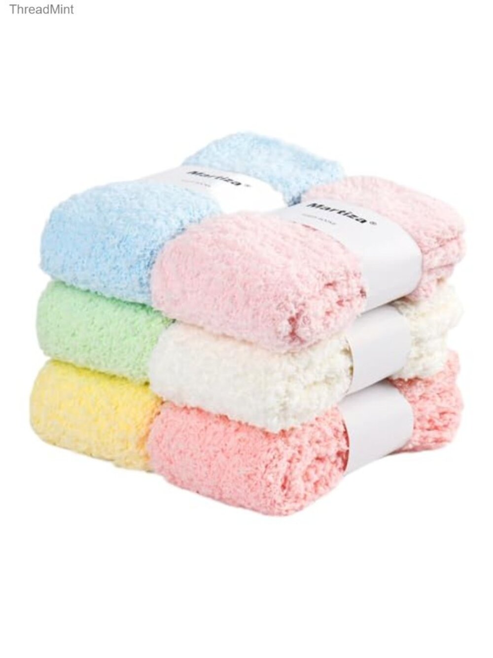 Fuzzy Plush Cozy Slipper Socks 6 Pairs Warm Sleep Socks Gift Set